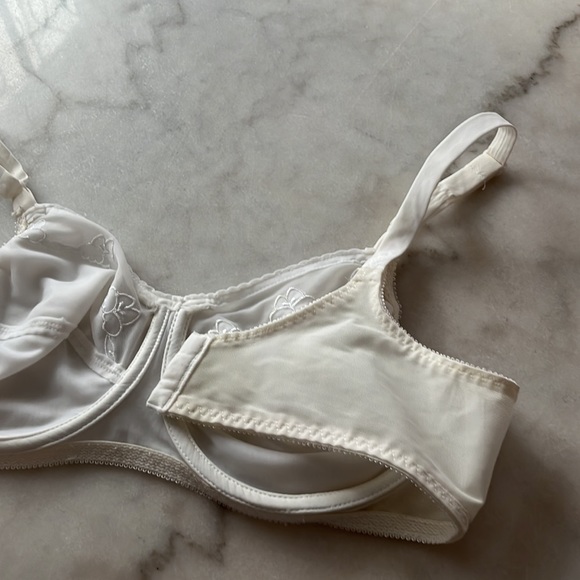 Bali Flower Underwire Unlined Full Coverage Bra 0180 Ivory White 38C - Picture 10 of 10